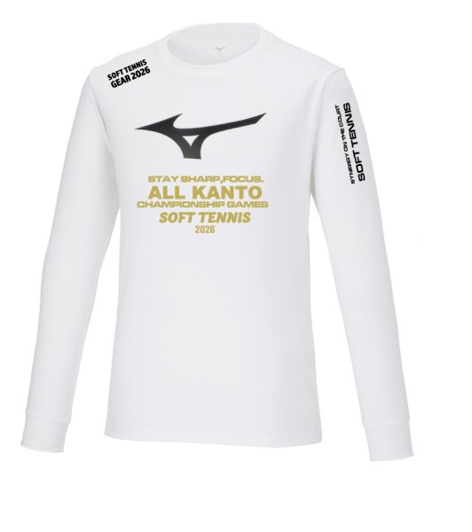 画像1: ソフトテニス関東大会2026長袖Tシャツホワイト (1)